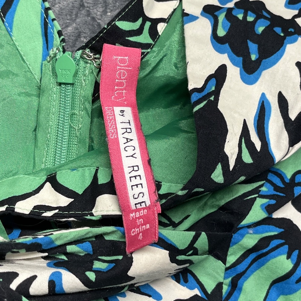 Plenty Dresses by Tracy Reese Pleated Floral Dress Multi Women Size 4 Lined Top - Picture 8 of 10